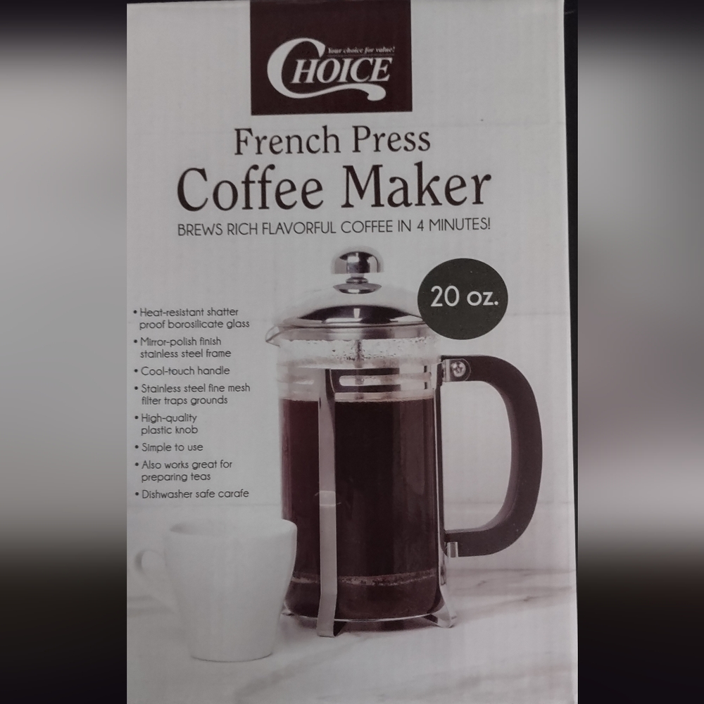 Choice French Press Coffee Maker 20oz